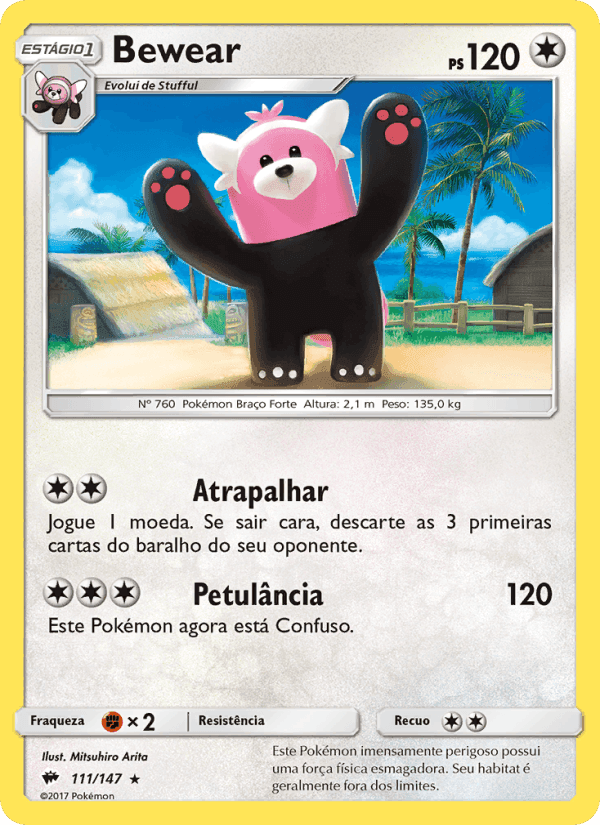 Bewear, card 111 from Sombras Ardentes
