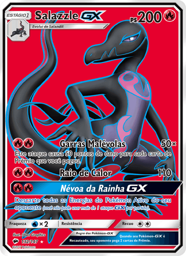 Salazzle GX, card 132 from Sombras Ardentes