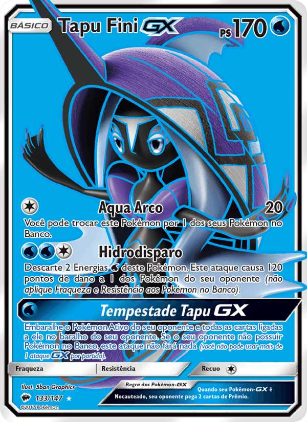 Tapu Fini GX, card 133 from Sombras Ardentes