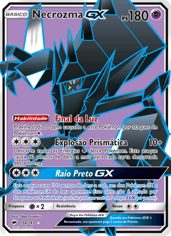 Necrozma GX, carta 134 de Sombras Ardentes