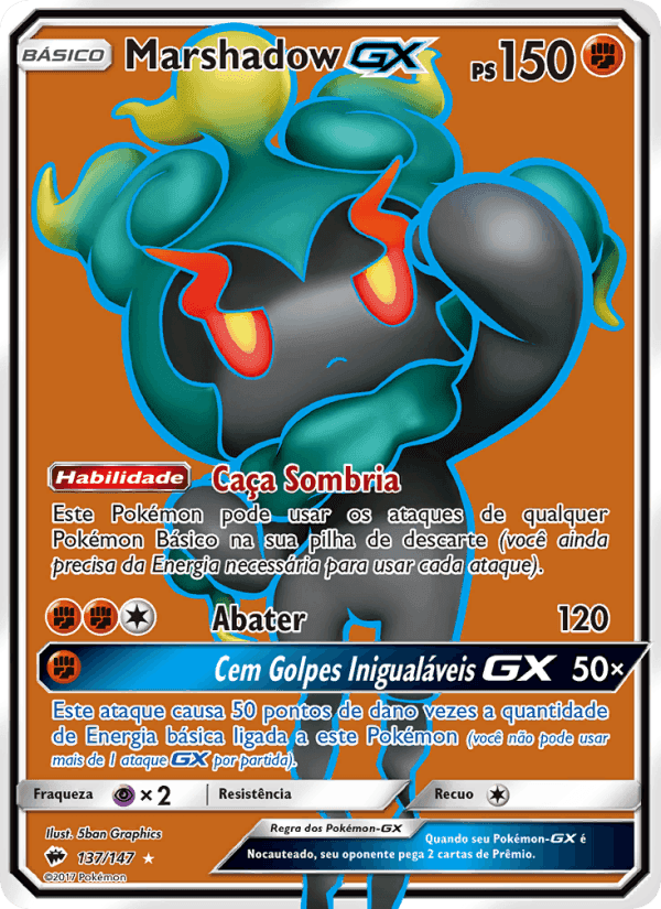 Marshadow GX, carta 137 di Sombras Ardentes