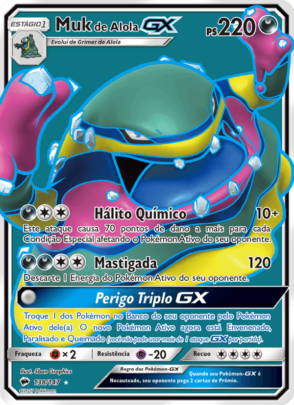 Muk de Alola GX, card 138 from Sombras Ardentes