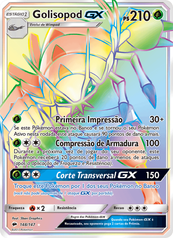 Golisopod GX, carta 148 de Sombras Ardentes