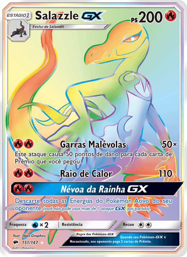Salazzle GX, card 151 from Sombras Ardentes