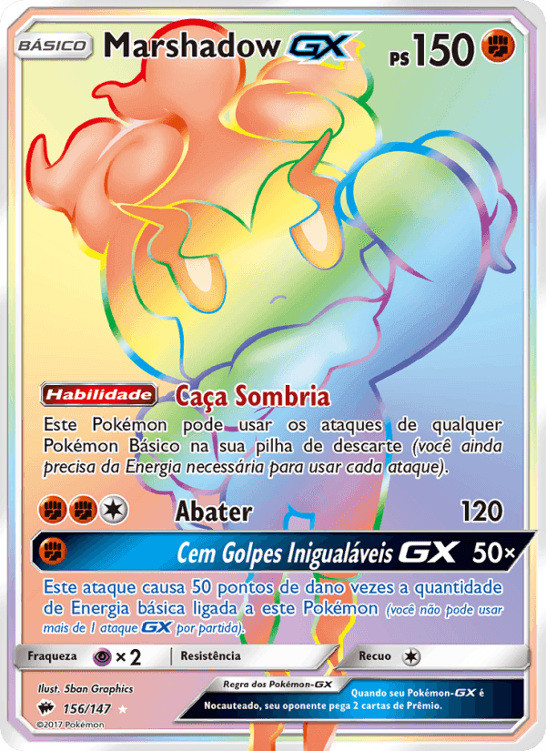 Marshadow GX, carta 156 de Sombras Ardentes