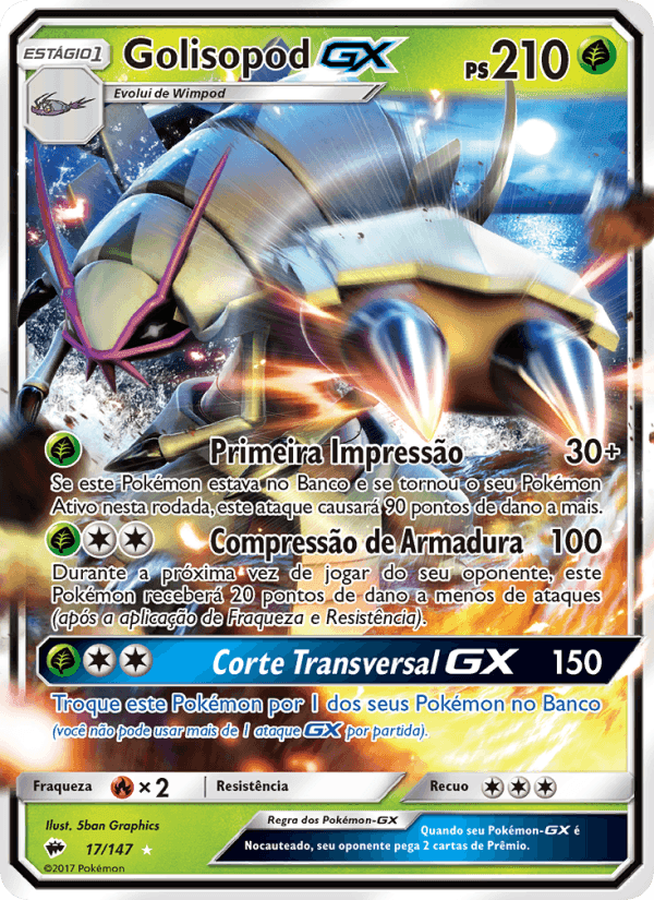 Golisopod GX, carte 17 de Sombras Ardentes