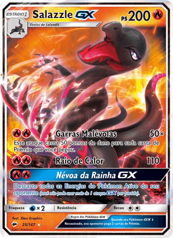 Salazzle GX, carta 25 de Sombras Ardentes