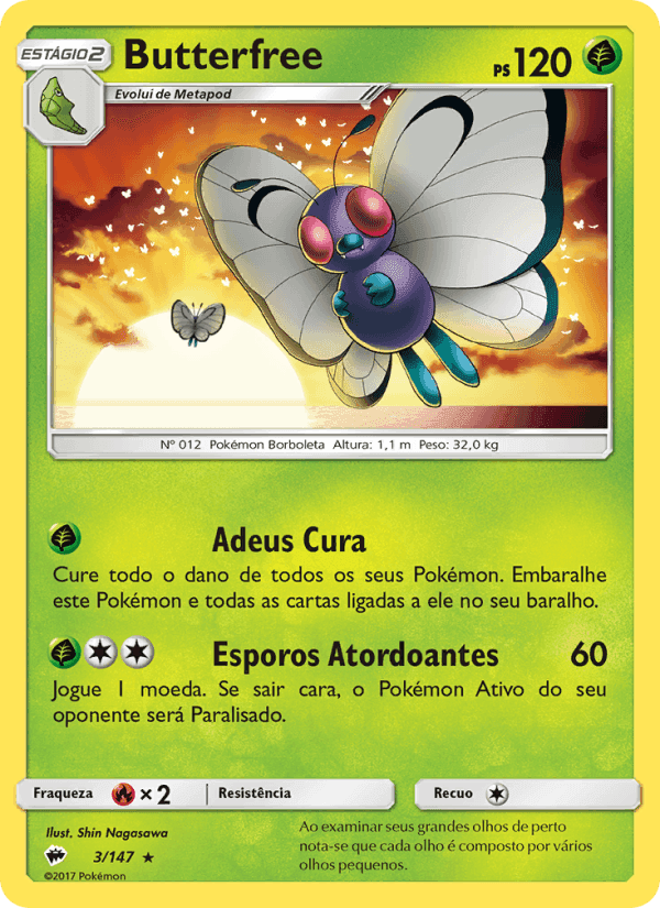 Butterfree, carta 3 de Sombras Ardentes