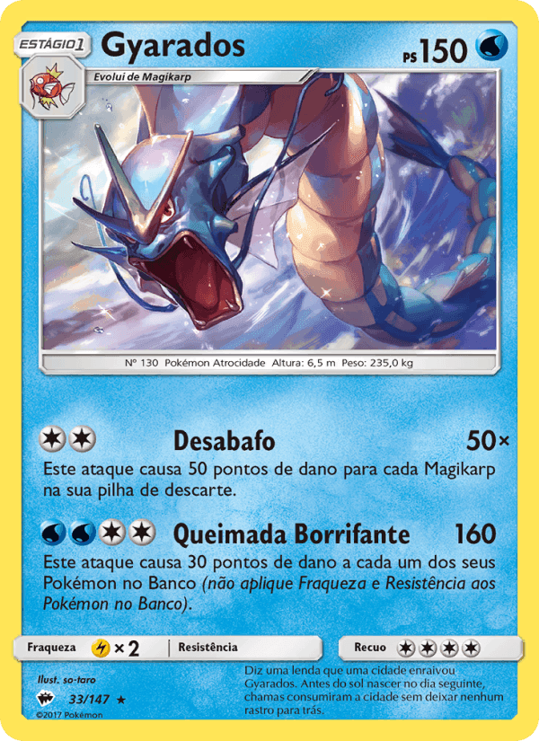 Gyarados, carta 33 de Sombras Ardentes