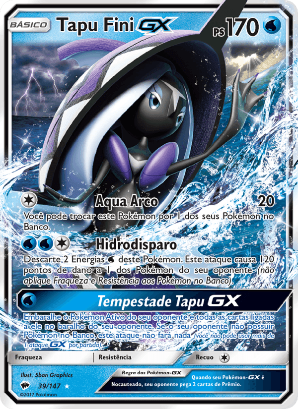 Tapu Fini GX, carta 39 de Sombras Ardentes