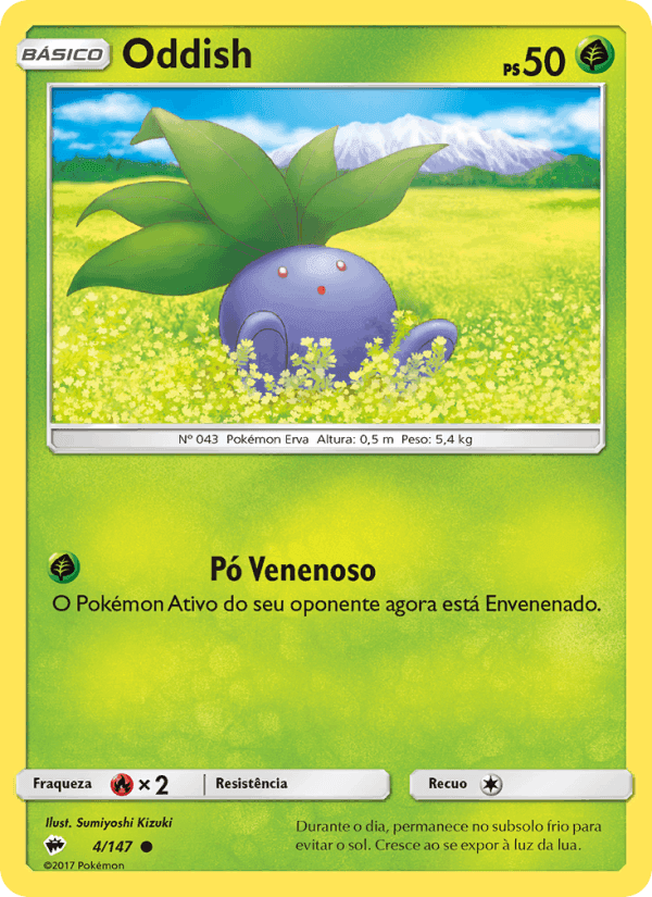 Oddish, carta 4 de Sombras Ardentes