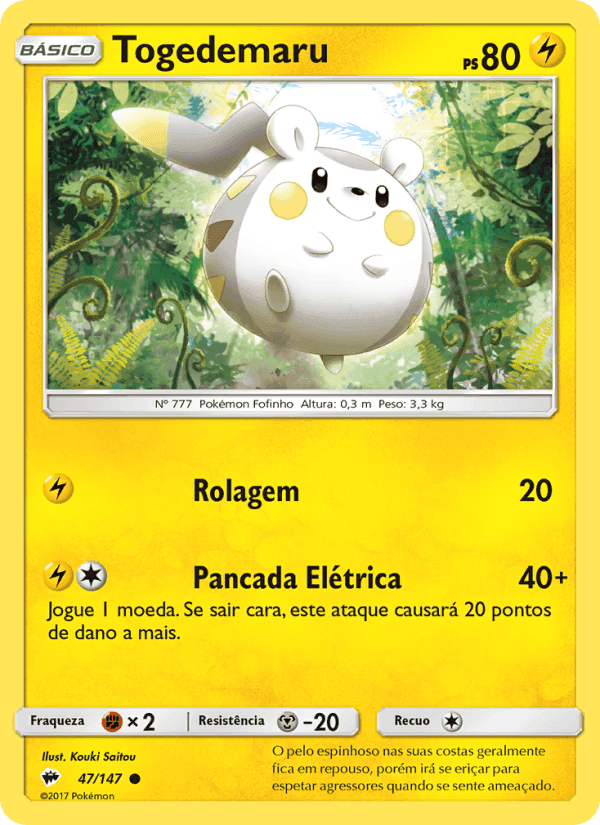 Togedemaru, carta 47 de Sombras Ardentes