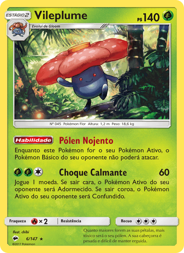 Vileplume, carta 6 de Sombras Ardentes