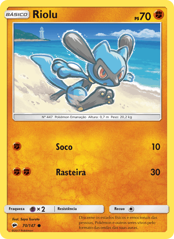 Riolu, card 70 from Sombras Ardentes