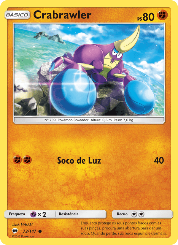 Crabrawler, card 73 from Sombras Ardentes