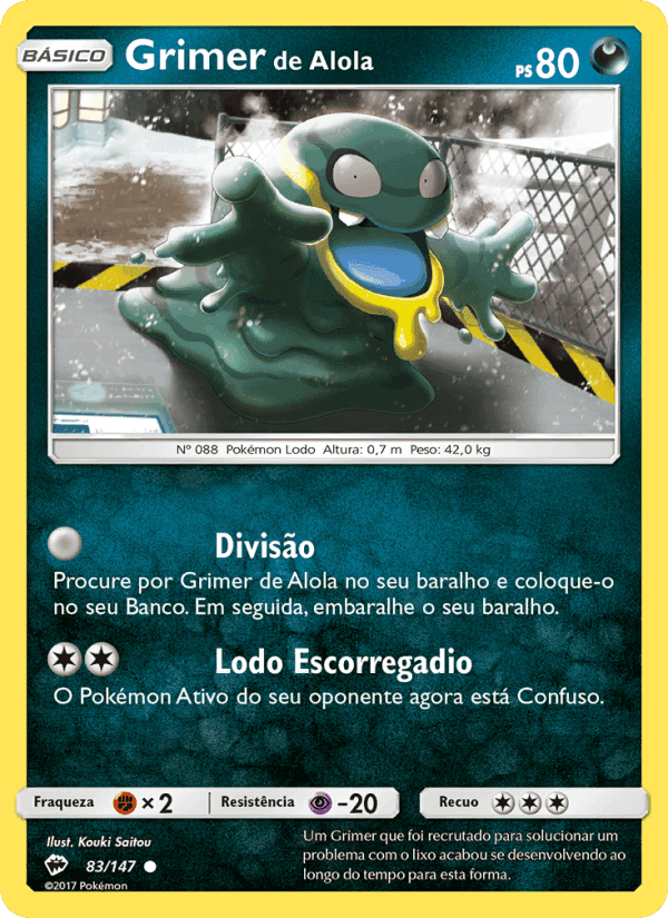 Grimer de Alola, carta 83 di Sombras Ardentes