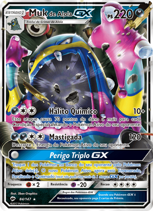 Muk de Alola GX, carta 84 de Sombras Ardentes