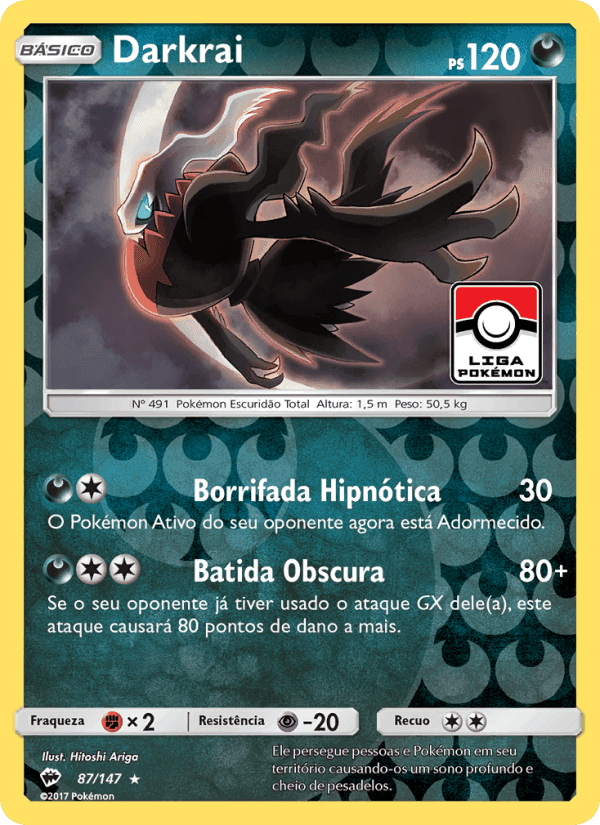 Darkrai, carta 87 de Sombras Ardentes