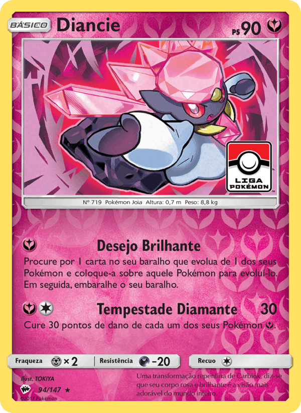 Diancie, carta 94 de Sombras Ardentes