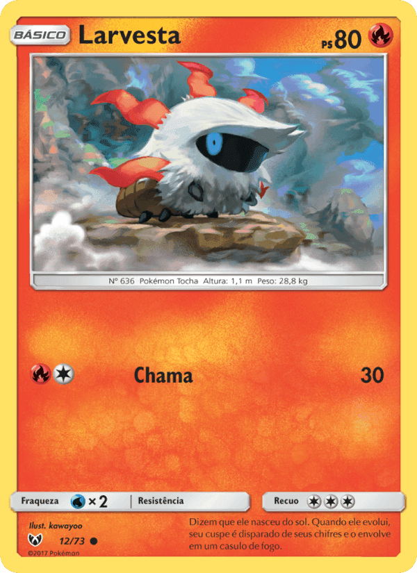 Larvesta, card 12 from Lendas Luminescentes