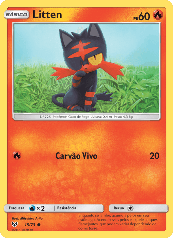 Litten, card 15 from Lendas Luminescentes