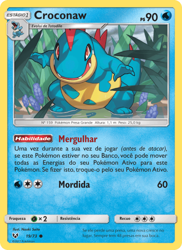 Croconaw, carta 19 di Lendas Luminescentes