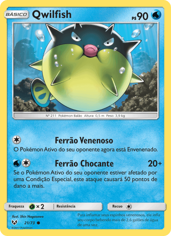 Qwilfish, carta 21 di Lendas Luminescentes