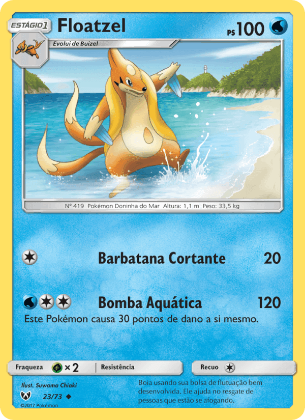 Floatzel, carta 23 di Lendas Luminescentes