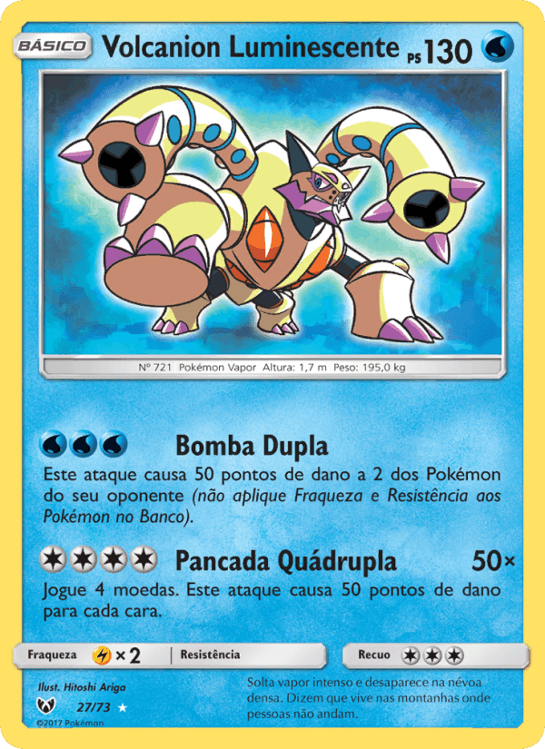 Volcanion Luminescente, carta 27 di Lendas Luminescentes