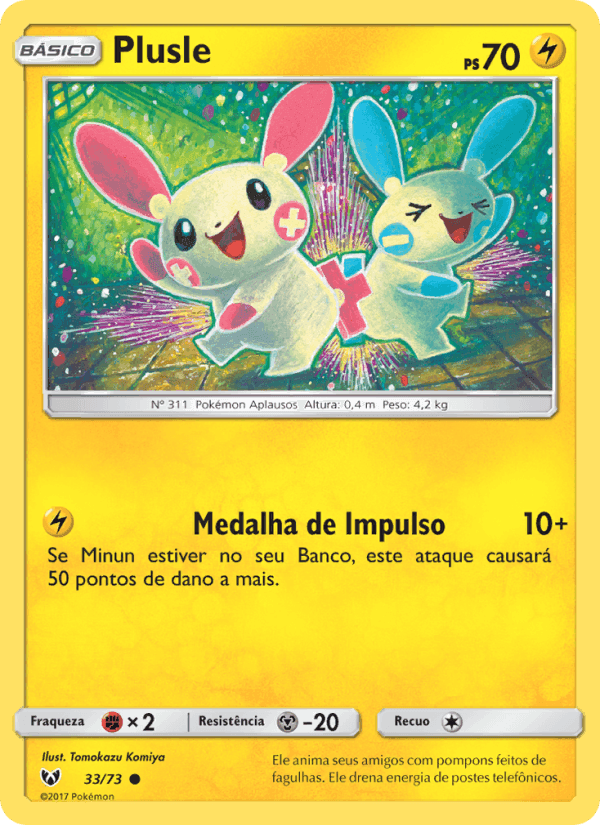 Plusle, carte 33 de Lendas Luminescentes