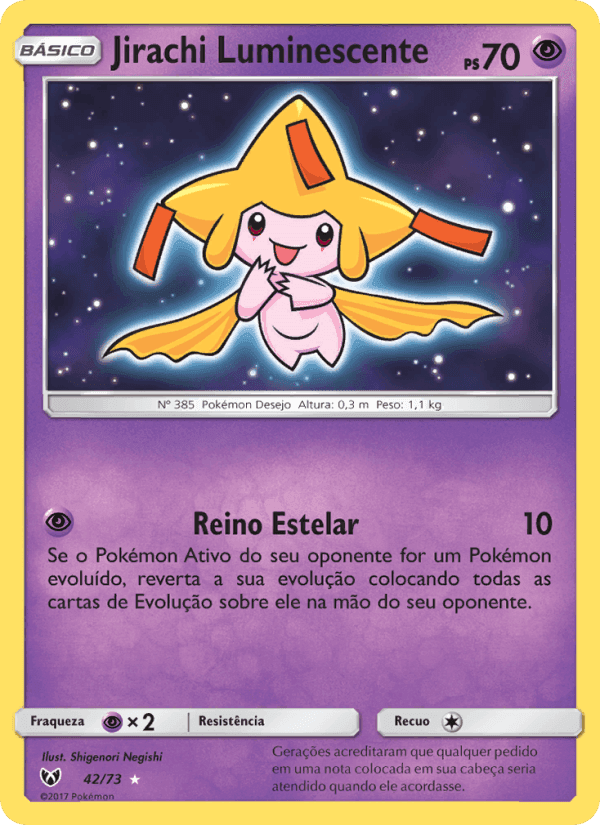 Jirachi Luminescente, card 42 from Lendas Luminescentes