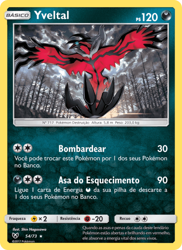 Yveltal, card 54 from Lendas Luminescentes