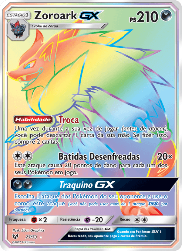 Zoroark GX, carta 77 de Lendas Luminescentes