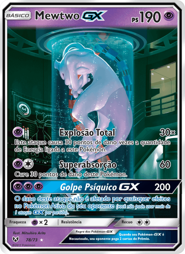 Mewtwo GX, carta 78 de Lendas Luminescentes