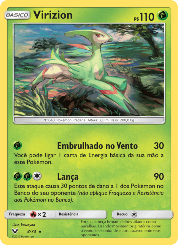 Virizion, carta 8 di Lendas Luminescentes