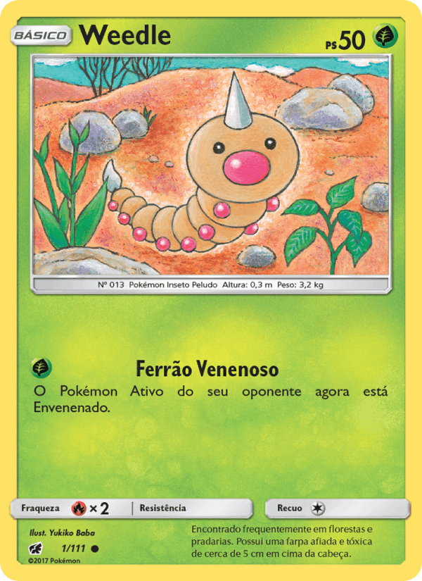 Weedle, carta 1 de Invasão Carmim