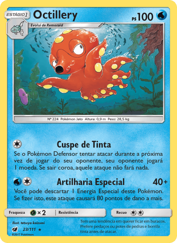 Octillery, card 23 from Invasão Carmim