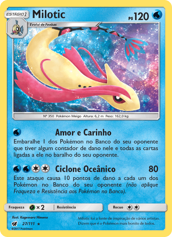 Milotic, card 27 from Invasão Carmim