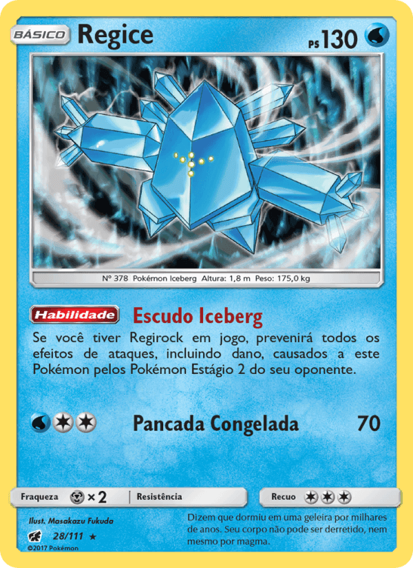 Regice, card 28 from Invasão Carmim