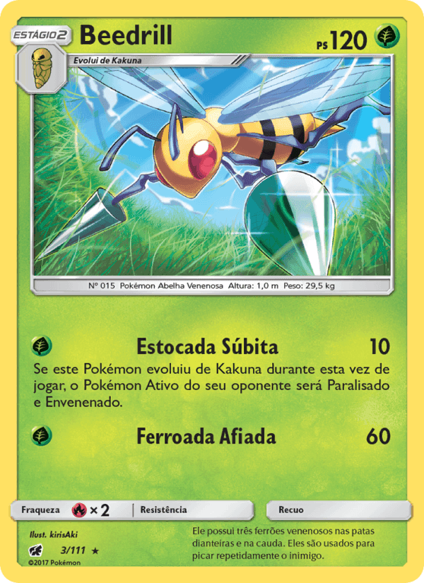 Beedrill, carta 3 de Invasão Carmim