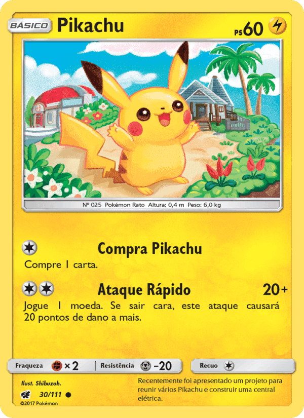 Pikachu, carta 30 de Invasão Carmim