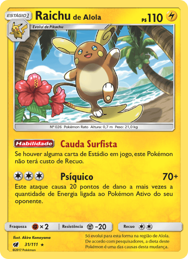 Raichu de Alola, carte 31 de Invasão Carmim