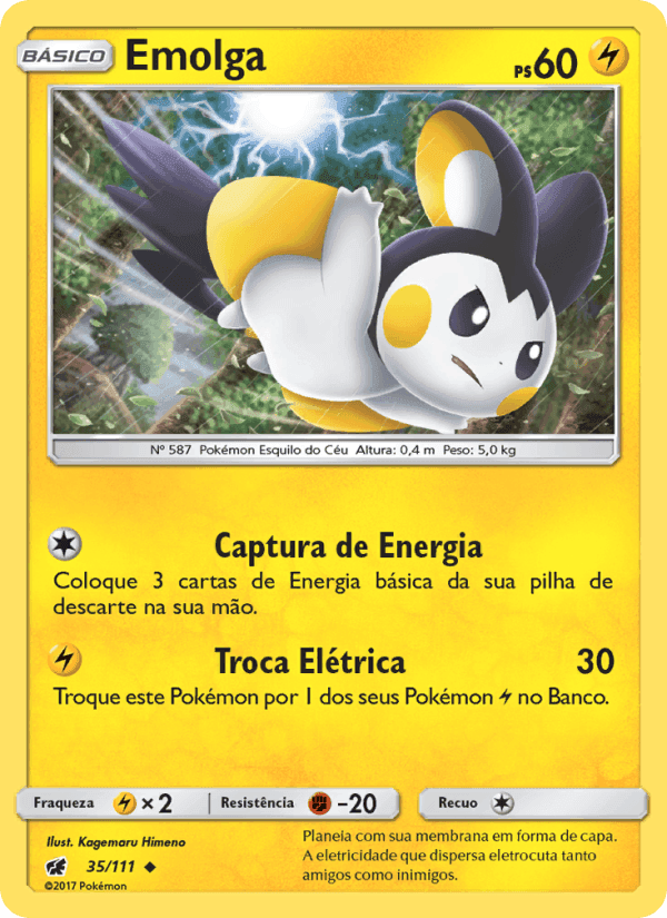 Emolga, carta 35 de Invasão Carmim