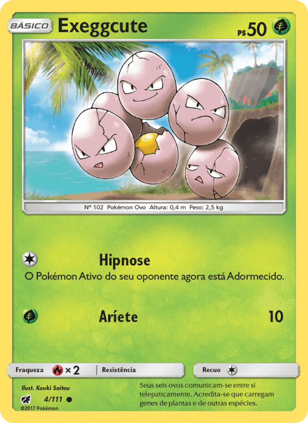 Exeggcute, carta 4 de Invasão Carmim