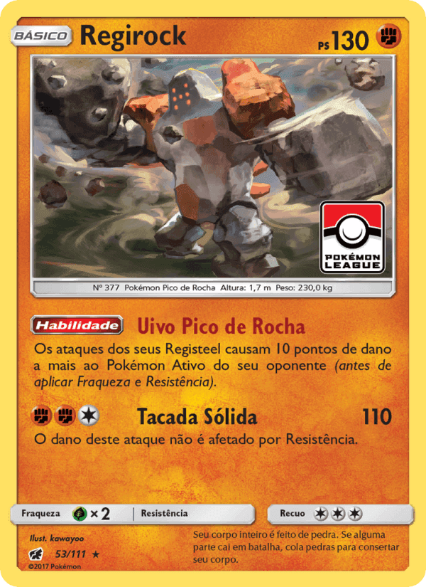 Regirock, card 53 from Invasão Carmim