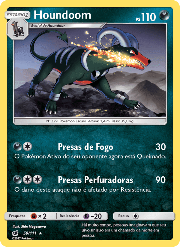 Houndoom, carta 59 de Invasão Carmim