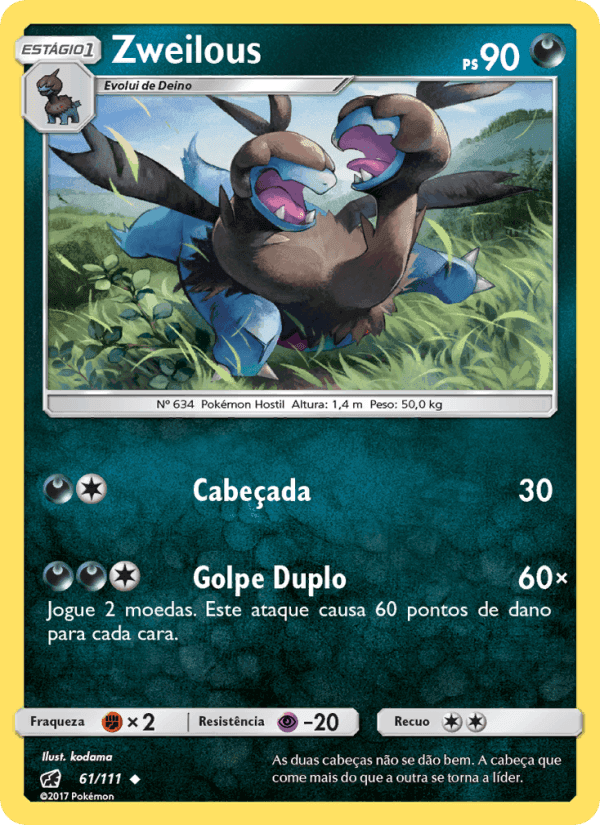 Zweilous, card 61 from Invasão Carmim