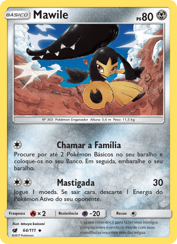 Mawile, card 64 from Invasão Carmim