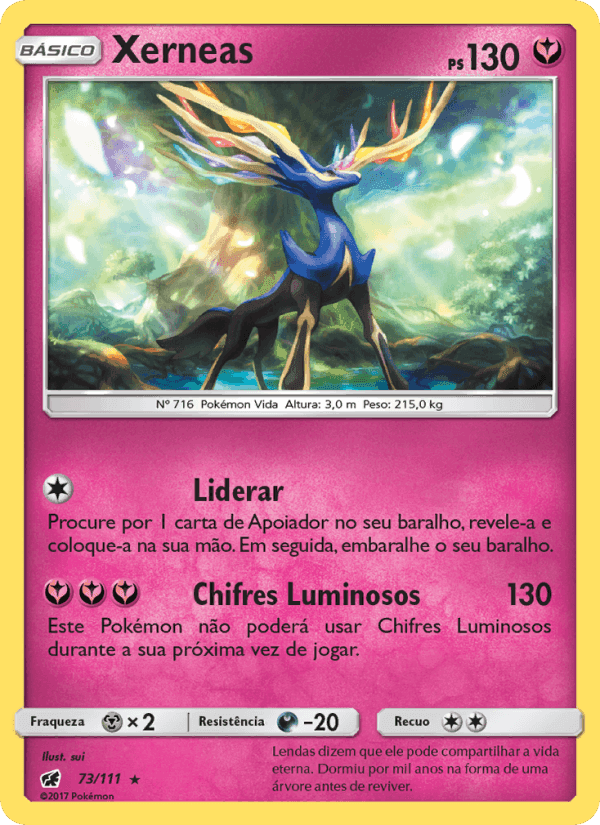 Xerneas, card 73 from Invasão Carmim