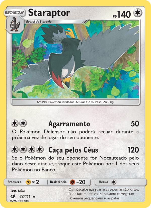 Staraptor, carta 83 de Invasão Carmim